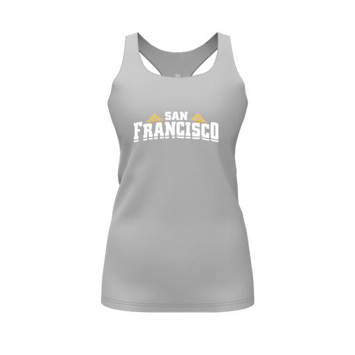 [CUS-DFW-RCBK-PER-GRY-FYS-LOGO2] Racerback Tank Top (Female Youth S, Gray, Logo 2)