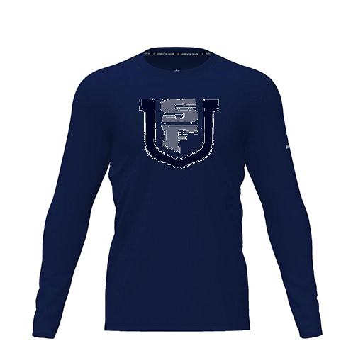 [CUS-DRIF-TEES-PER-CNK-LSL-NVY-YXS-LOGO1] Dri Fit Performance T-Shirt (Youth XS, Navy, Logo 1, Long Sleeve)