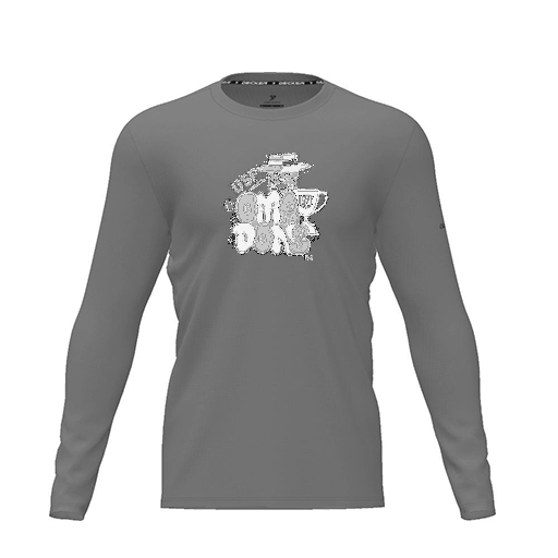 [CUS-DRIF-TEES-PER-CNK-LSL-GRY-YXS-LOGO3] Dri Fit Performance T-Shirt (Youth XS, Gray, Logo 3, Long Sleeve)