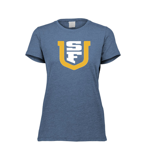 [FTSCUBNV-FAXS-LOGO1] Decker Women's Tri-Blend T-Shirt - Short Sleeve (Female Adult XS, Navy, Logo 1)