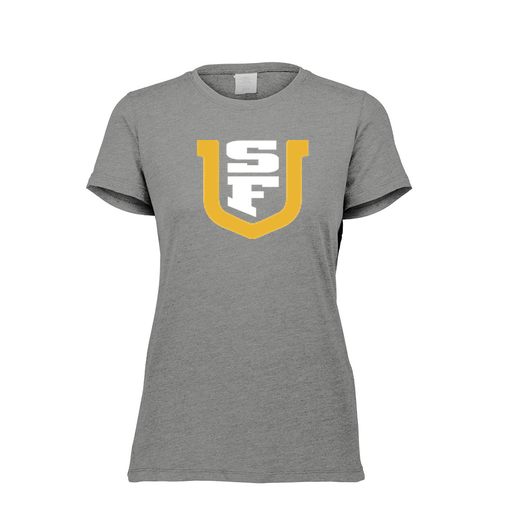 [FTSCUBGY-FAXS-LOGO1] Decker Women's Tri-Blend T-Shirt - Short Sleeve (Female Adult XS, Gray, Logo 1)