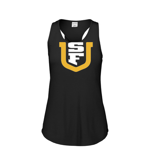 [3078.K94.S-LOGO1] Ladies Tri Blend Tank Top (Female Adult S, Black, Logo 1)