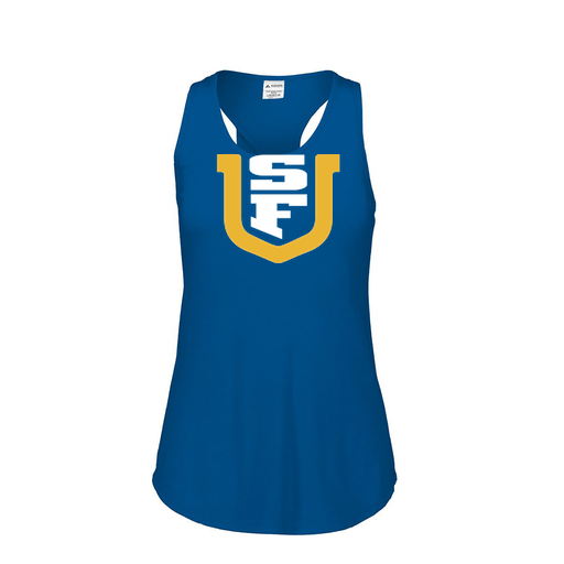 [3078.U55.S-LOGO1] Ladies Tri Blend Tank Top (Female Adult S, Royal, Logo 1)