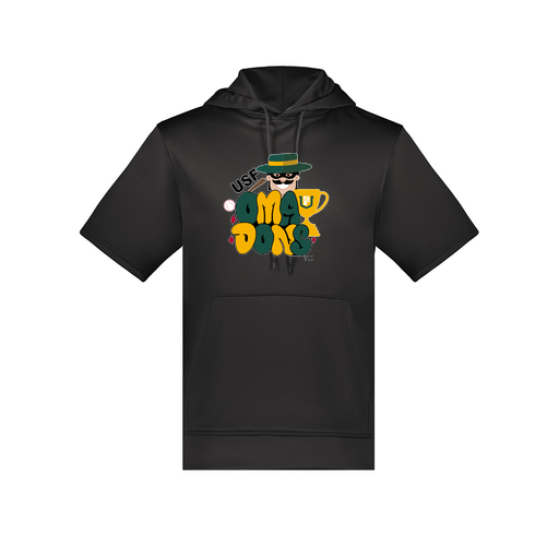 [6871.080.S-LOGO3] Men's Dri Fit Short Sleeve Hoodie (Adult S, Black, Logo 3)