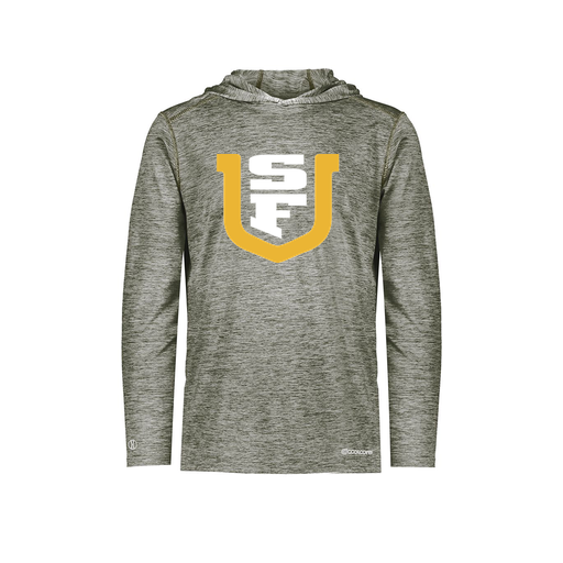 [FOLHCGGY-AS-LOGO1] Decker Men's Charge Hoodie (Adult S, Gray, Logo 1)