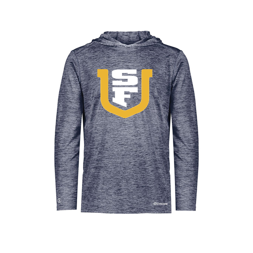 [FOLHCGNV-YS-LOGO1] Decker Youth Charge Hoodie (Youth S, Navy, Logo 1)