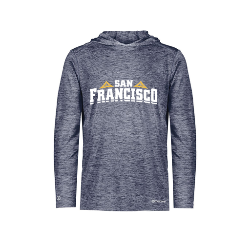 [FOLHCGNV-YS-LOGO2] Decker Youth Charge Hoodie (Youth S, Navy, Logo 2)