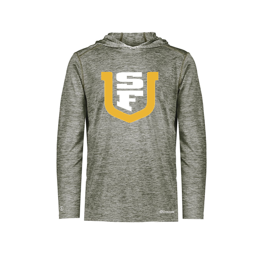 [FOLHCGGY-YS-LOGO1] Decker Youth Charge Hoodie (Youth S, Gray, Logo 1)