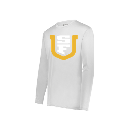[222822.005.XS-LOGO1] Men's LS Smooth Sport Shirt (Adult XS, White, Logo 1)