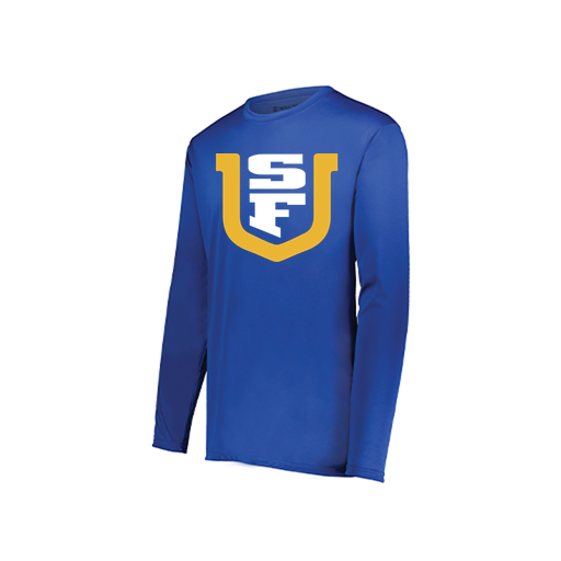 [222822.060.XS-LOGO1] Men's LS Smooth Sport Shirt (Adult XS, Royal, Logo 1)