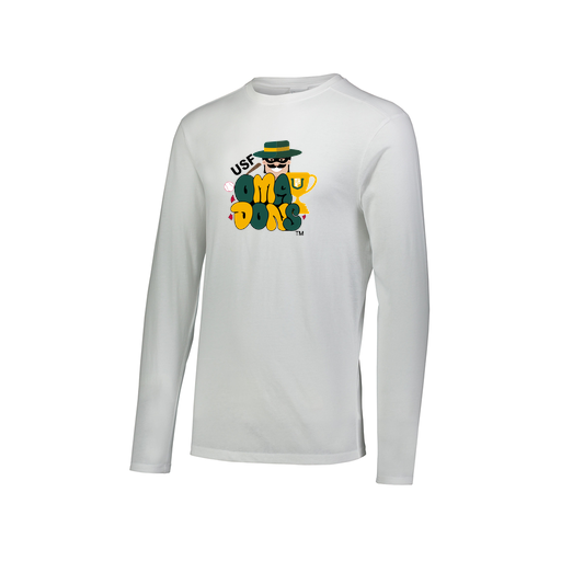 [FTLCUBWH-AXS-LOGO3] Decker Men's Tri-Blend T-Shirt - Long Sleeve (Adult XS, White, Logo 3)