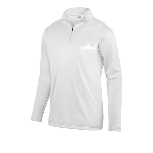 [FOLQFFWH-AS-LOGO2] Decker Men's FlexFleece 1/4 Zip (Adult S, White, Logo 2)