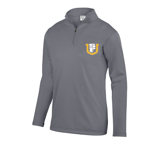 [FOLQFFGY-AS-LOGO1] Decker Men's FlexFleece 1/4 Zip (Adult S, Gray, Logo 1)