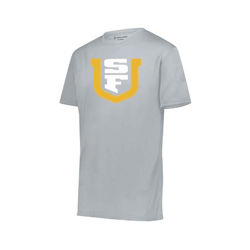 [222819.099.XXS-LOGO1] Youth Movement Dri Fit Shirt (Youth XXS, Silver, Logo 1)