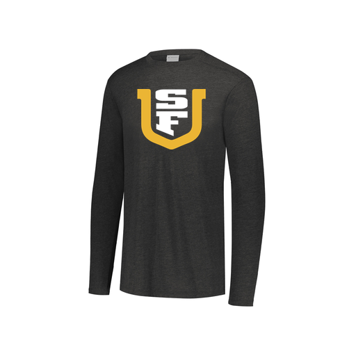 [3076.K94.S-LOGO1] Youth LS Ultra-blend T-Shirt (Youth S, Black, Logo 1)