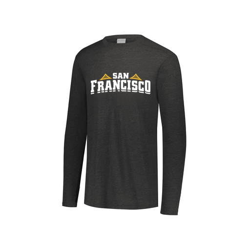 [FTLCUBBK-YS-LOGO2] Decker Youth Tri-Blend T-Shirt - Long Sleeve (Youth S, Black, Logo 2)