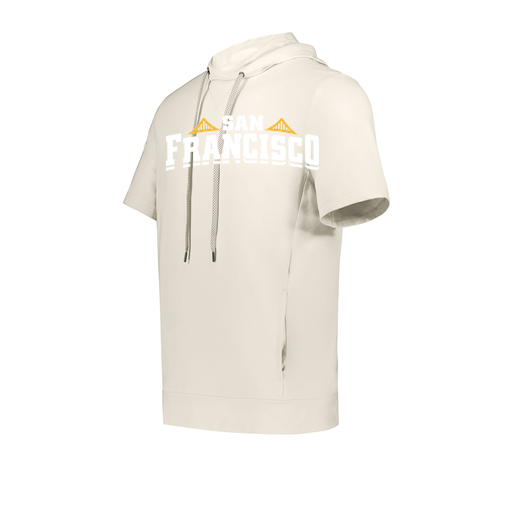 [222605-WHT-YS-LOGO2] YOUTH VENTURA SOFT KNIT SHORT SLEEVE HOODIE (Youth S, White, Logo 2)