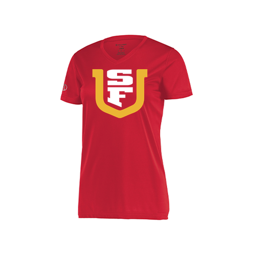 [222820.083.S-LOGO1] Ladies Movement Dri Fit Shirt (Female Adult S, Red, Logo 1)